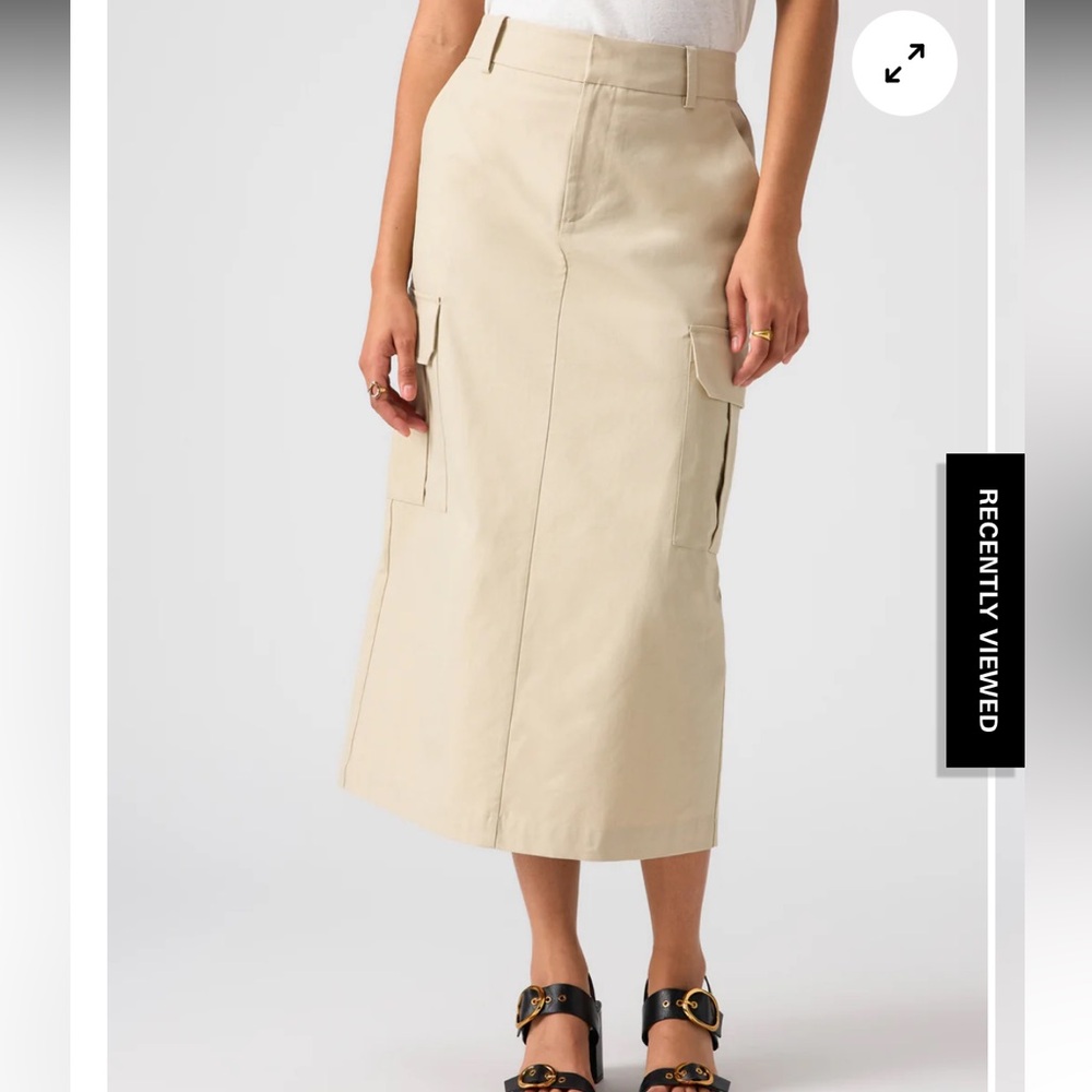New Sanctuary Essential Cargo Skirt in Marble Beige